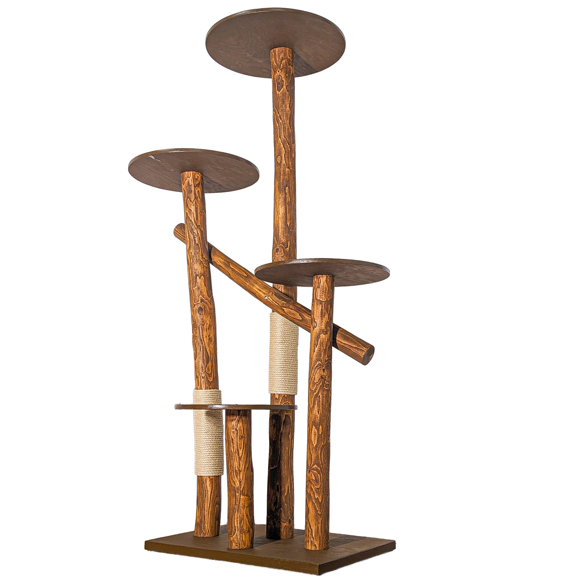 Outdoor Naturkratzbaum CA0031 Kratzbaum Natur Holz Design 205 cm hoch Katzenbaum