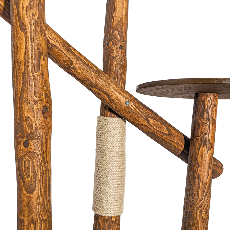 Outdoor Naturkratzbaum CA0031 Kratzbaum Natur Holz Design 205 cm hoch Katzenbaum