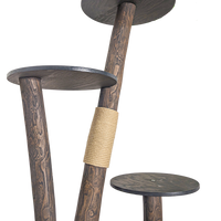Outdoor Naturkratzbaum CA0032 Kratzbaum Natur Holz Design 155 cm hoch Katzenbaum