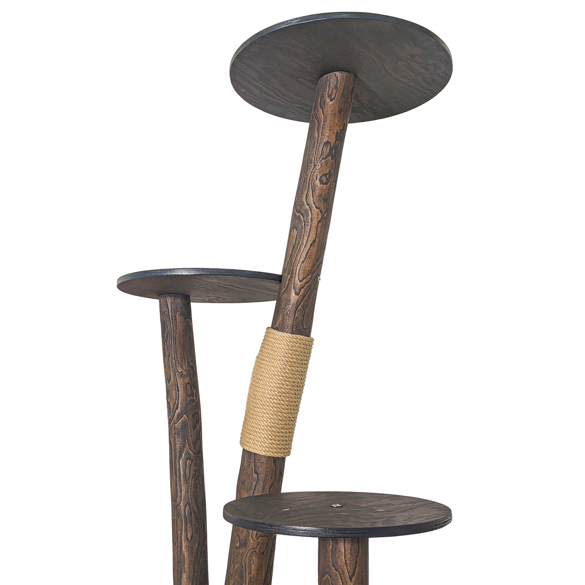 Outdoor Naturkratzbaum CA0032 Kratzbaum Natur Holz Design 155 cm hoch Katzenbaum