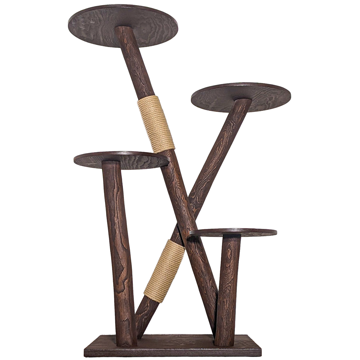 Outdoor Naturkratzbaum CA0033 Kratzbaum Natur Holz Design 160 cm hoch Katzenbaum