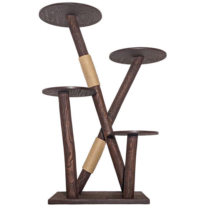Outdoor Naturkratzbaum CA0033 Kratzbaum Natur Holz Design 160 cm hoch Katzenbaum