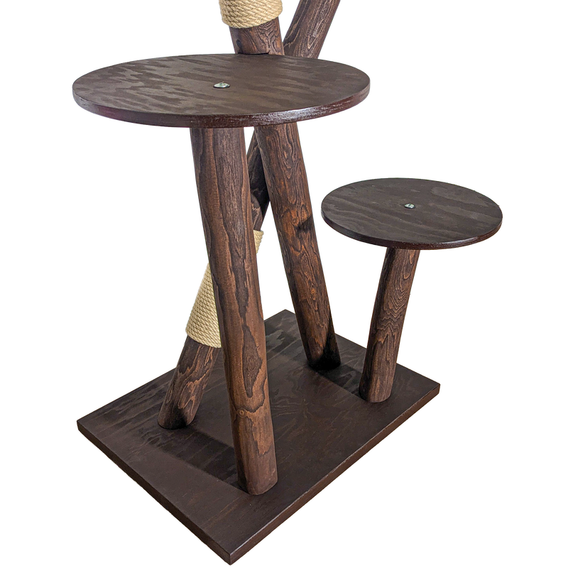 Outdoor Naturkratzbaum CA0033 Kratzbaum Natur Holz Design 160 cm hoch Katzenbaum