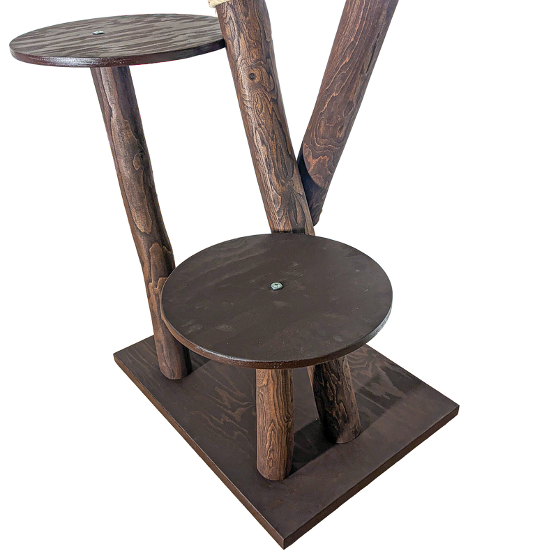 Outdoor Naturkratzbaum CA0033 Kratzbaum Natur Holz Design 160 cm hoch Katzenbaum