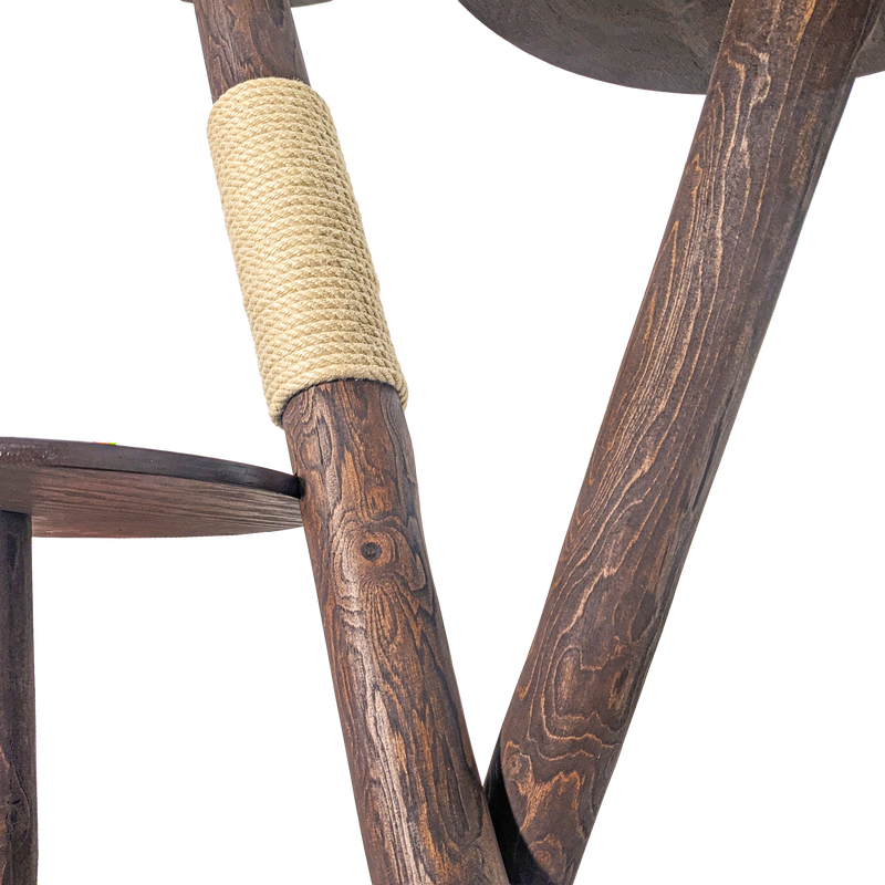 Outdoor Naturkratzbaum CA0033 Kratzbaum Natur Holz Design 160 cm hoch Katzenbaum