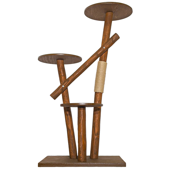 Outdoor Naturkratzbaum CA0034 Kratzbaum Natur Holz Design 155 cm hoch Katzenbaum
