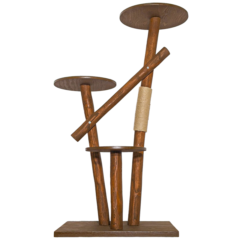 Outdoor Naturkratzbaum CA0034 Kratzbaum Natur Holz Design 155 cm hoch Katzenbaum