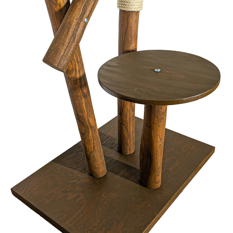 Outdoor Naturkratzbaum CA0034 Kratzbaum Natur Holz Design 155 cm hoch Katzenbaum
