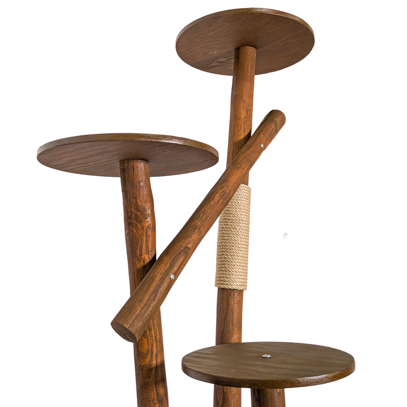 Outdoor Naturkratzbaum CA0034 Kratzbaum Natur Holz Design 155 cm hoch Katzenbaum
