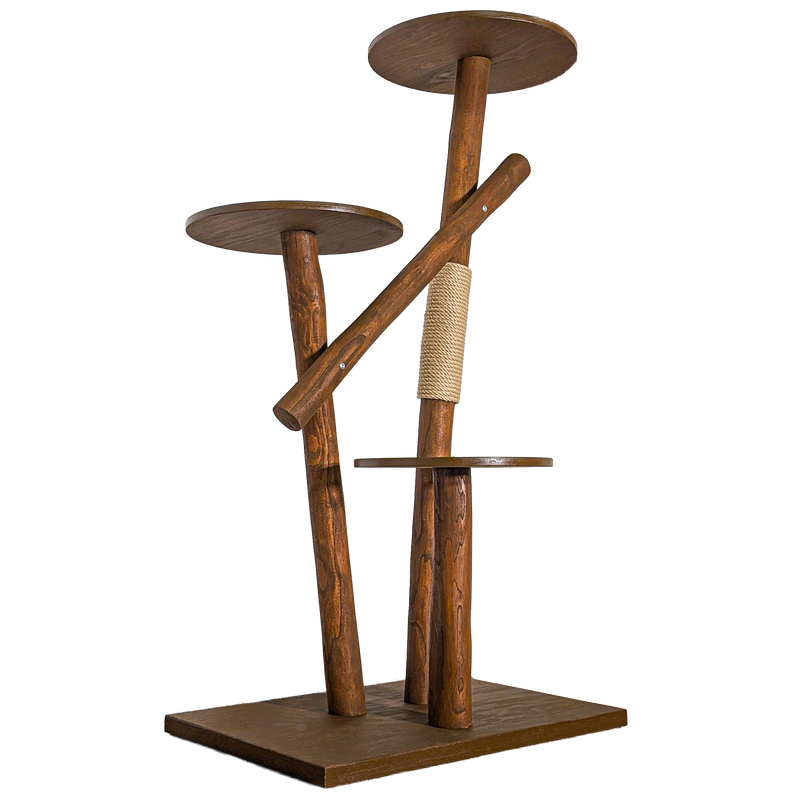 Outdoor Naturkratzbaum CA0034 Kratzbaum Natur Holz Design 155 cm hoch Katzenbaum