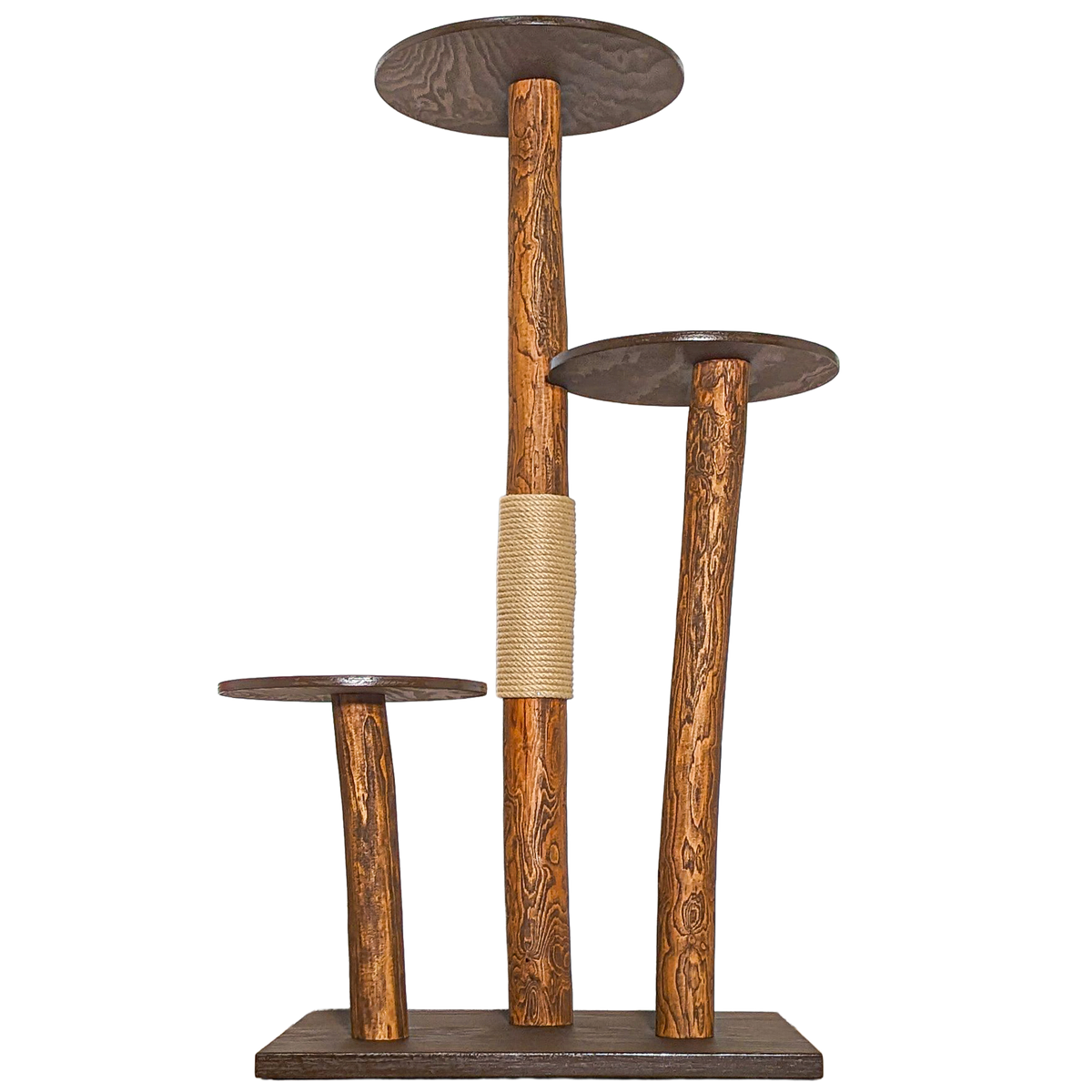 Outdoor Naturkratzbaum CA0035 Kratzbaum Natur Holz Design 155 cm hoch Katzenbaum