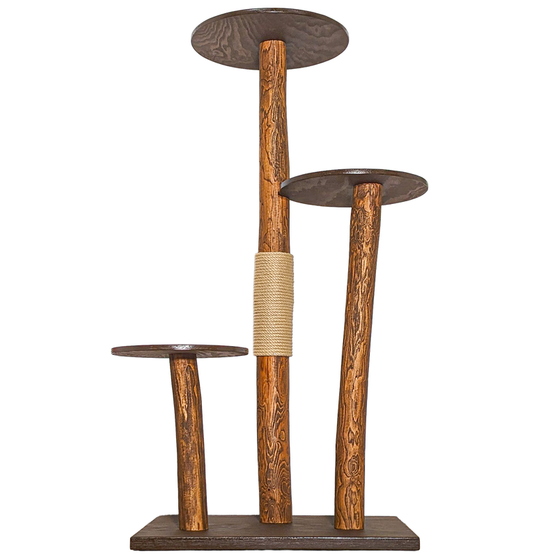 Outdoor Naturkratzbaum CA0035 Kratzbaum Natur Holz Design 155 cm hoch Katzenbaum