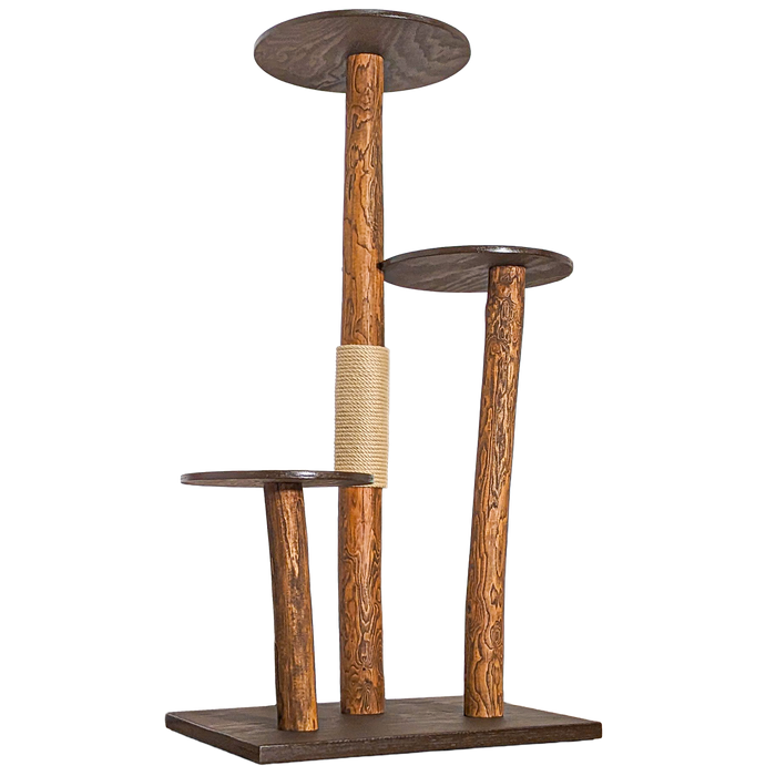 Outdoor Naturkratzbaum CA0035 Kratzbaum Natur Holz Design 155 cm hoch Katzenbaum