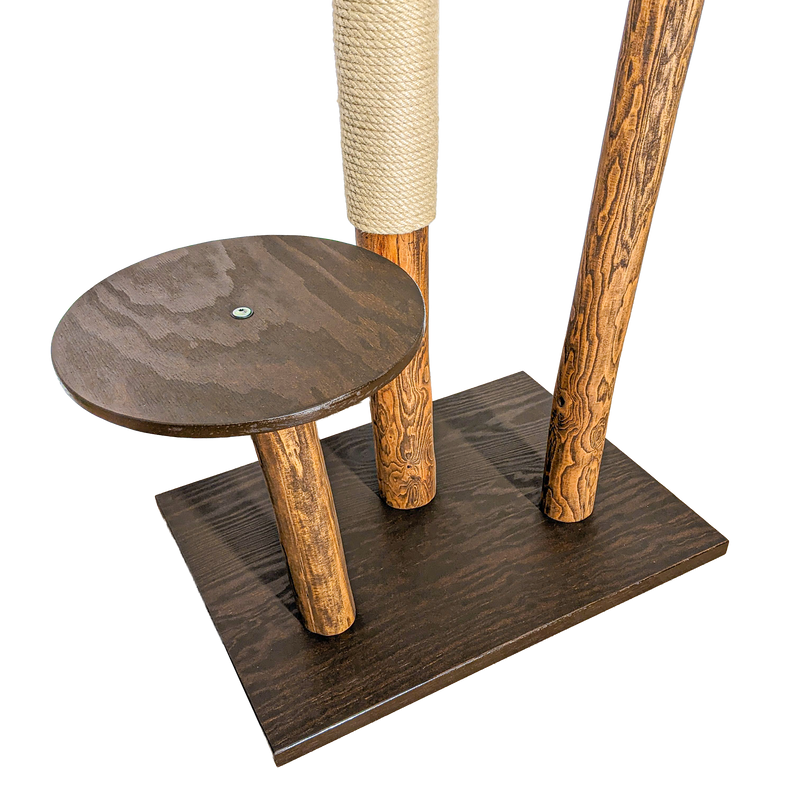 Outdoor Naturkratzbaum CA0035 Kratzbaum Natur Holz Design 155 cm hoch Katzenbaum