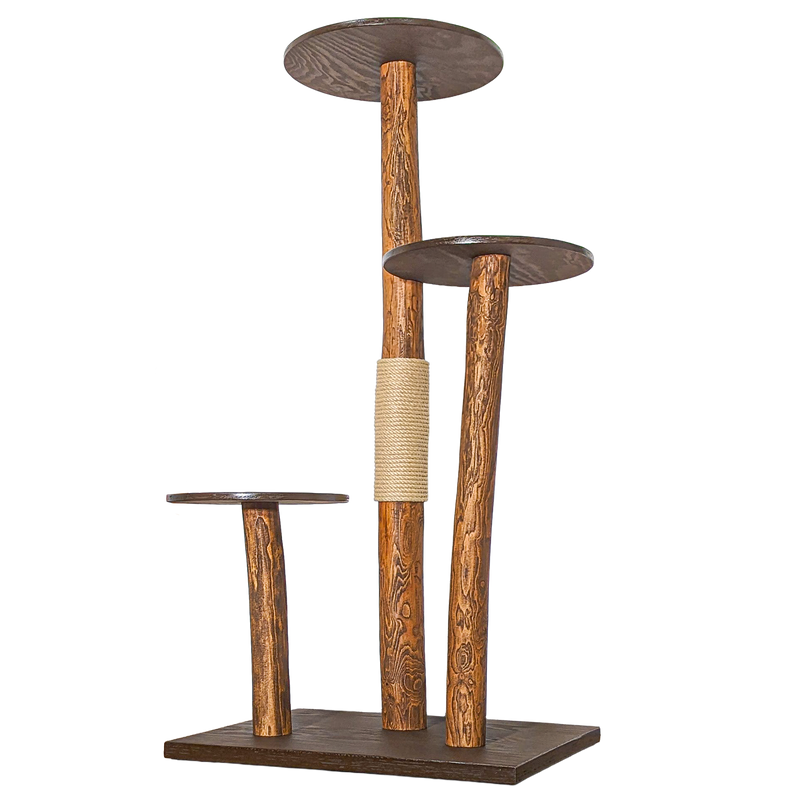 Outdoor Naturkratzbaum CA0035 Kratzbaum Natur Holz Design 155 cm hoch Katzenbaum