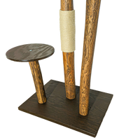 Outdoor Naturkratzbaum CA0035 Kratzbaum Natur Holz Design 155 cm hoch Katzenbaum