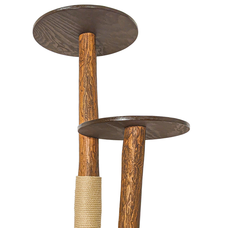 Outdoor Naturkratzbaum CA0035 Kratzbaum Natur Holz Design 155 cm hoch Katzenbaum