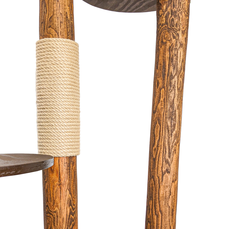Outdoor Naturkratzbaum CA0035 Kratzbaum Natur Holz Design 155 cm hoch Katzenbaum