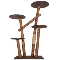 Outdoor Naturkratzbaum CA0036 Kratzbaum Natur Holz Design 160 cm hoch Katzenbaum