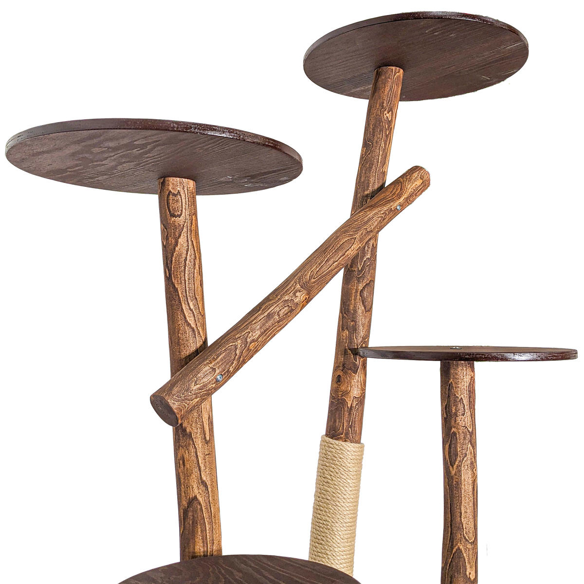 Outdoor Naturkratzbaum CA0036 Kratzbaum Natur Holz Design 160 cm hoch Katzenbaum