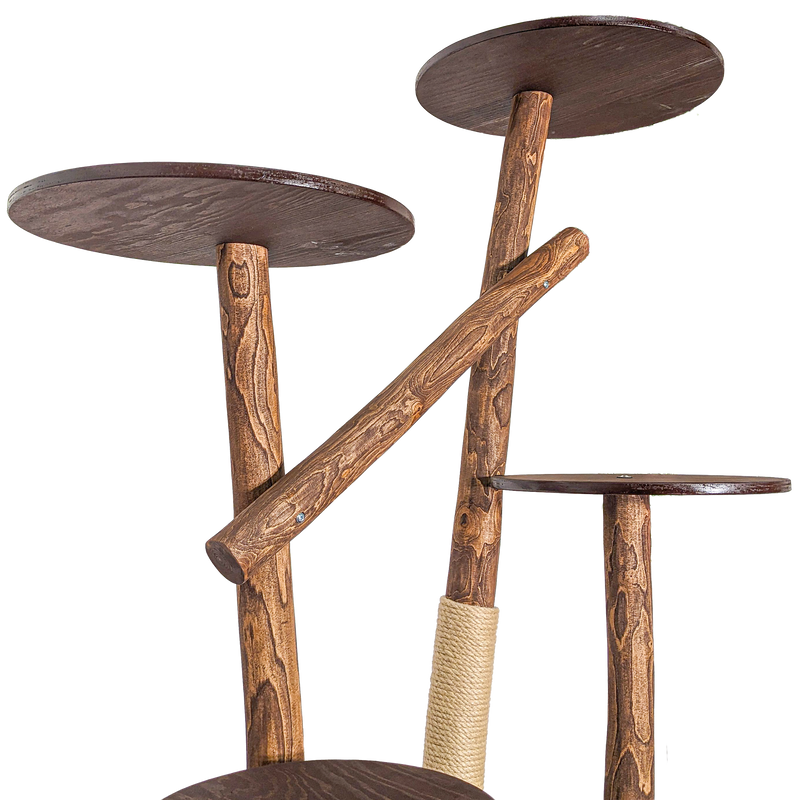 Outdoor Naturkratzbaum CA0036 Kratzbaum Natur Holz Design 160 cm hoch Katzenbaum