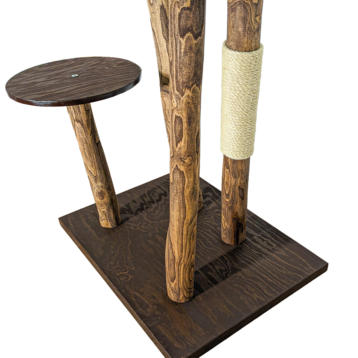 Outdoor Naturkratzbaum CA0036 Kratzbaum Natur Holz Design 160 cm hoch Katzenbaum