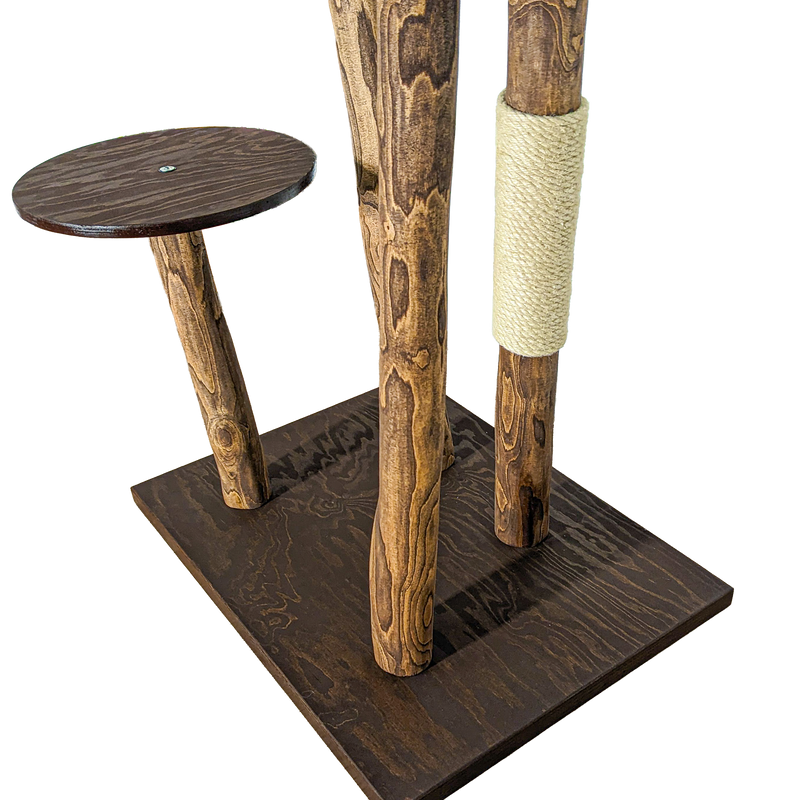 Outdoor Naturkratzbaum CA0036 Kratzbaum Natur Holz Design 160 cm hoch Katzenbaum