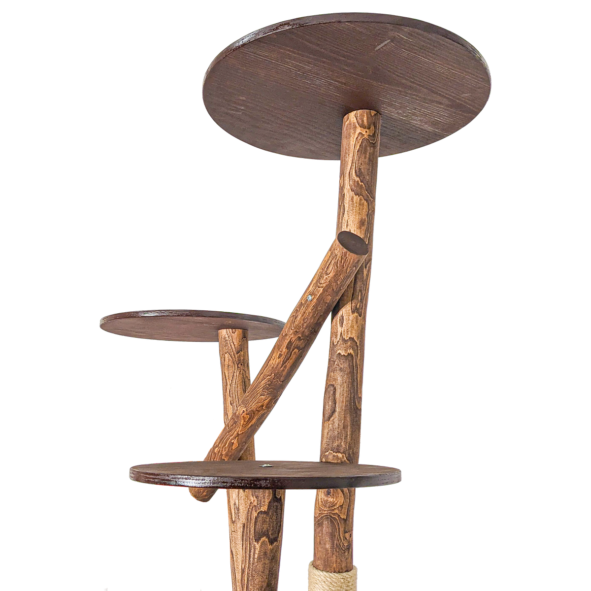 Outdoor Naturkratzbaum CA0036 Kratzbaum Natur Holz Design 160 cm hoch Katzenbaum