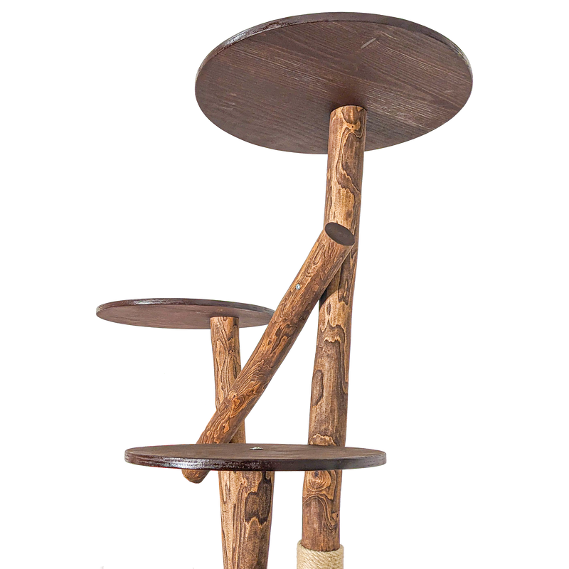 Outdoor Naturkratzbaum CA0036 Kratzbaum Natur Holz Design 160 cm hoch Katzenbaum