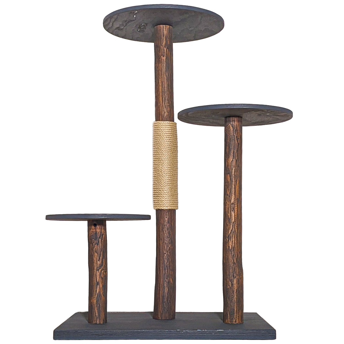 Outdoor Naturkratzbaum CA0037 Kratzbaum Natur Holz Design 125 cm hoch Katzenbaum