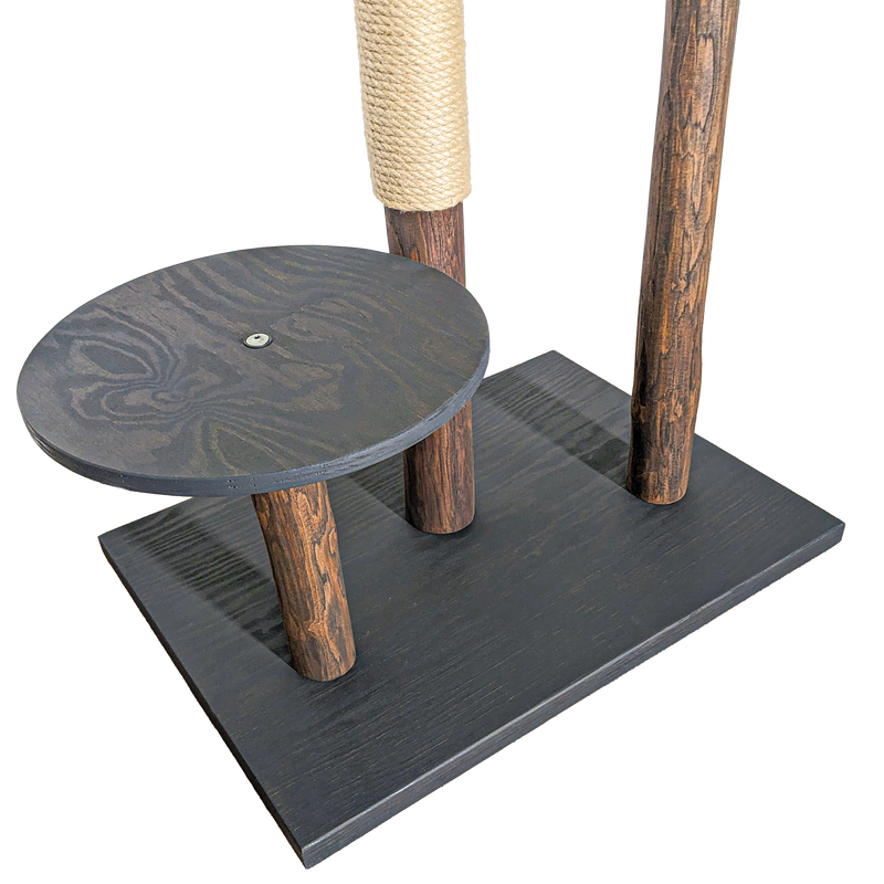 Outdoor Naturkratzbaum CA0037 Kratzbaum Natur Holz Design 125 cm hoch Katzenbaum