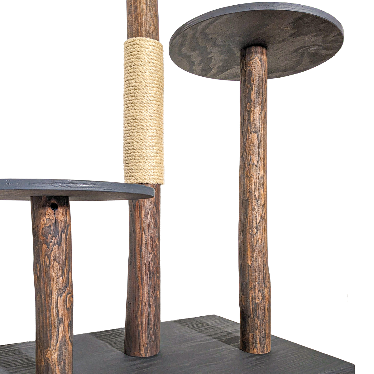 Outdoor Naturkratzbaum CA0037 Kratzbaum Natur Holz Design 125 cm hoch Katzenbaum
