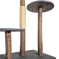 Outdoor Naturkratzbaum CA0037 Kratzbaum Natur Holz Design 125 cm hoch Katzenbaum