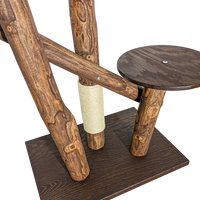 Outdoor Naturkratzbaum CA0038 Kratzbaum Natur Holz Design 155 cm hoch Katzenbaum