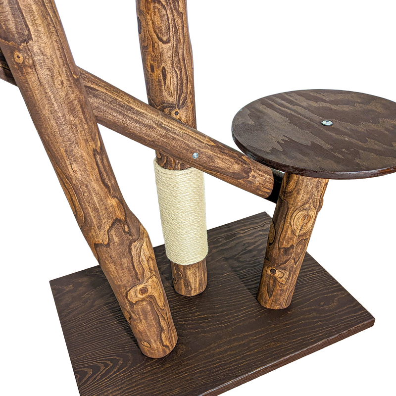 Outdoor Naturkratzbaum CA0038 Kratzbaum Natur Holz Design 155 cm hoch Katzenbaum
