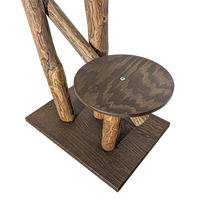 Outdoor Naturkratzbaum CA0038 Kratzbaum Natur Holz Design 155 cm hoch Katzenbaum