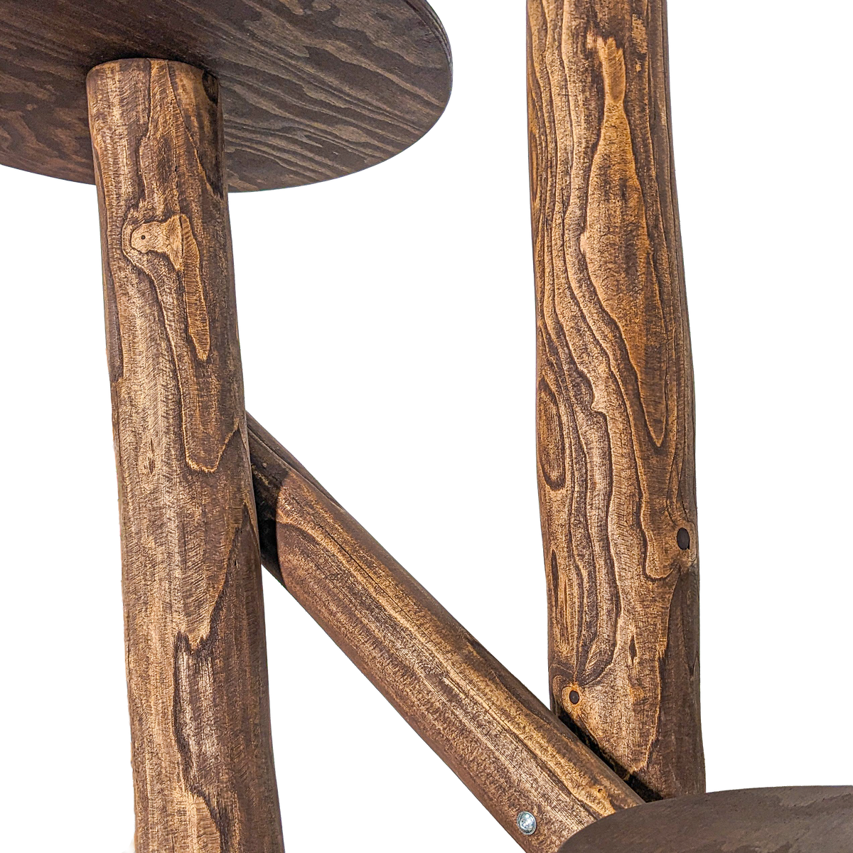 Outdoor Naturkratzbaum CA0038 Kratzbaum Natur Holz Design 155 cm hoch Katzenbaum