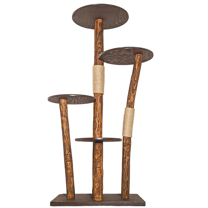 Outdoor Naturkratzbaum CA0039 Kratzbaum Natur Holz Design 175 cm hoch Katzenbaum