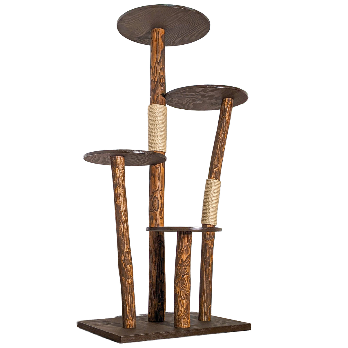 Outdoor Naturkratzbaum CA0039 Kratzbaum Natur Holz Design 175 cm hoch Katzenbaum
