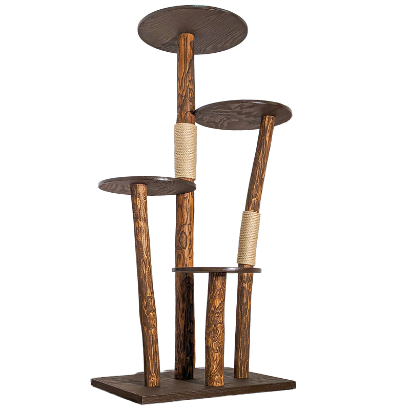 Outdoor Naturkratzbaum CA0039 Kratzbaum Natur Holz Design 175 cm hoch Katzenbaum