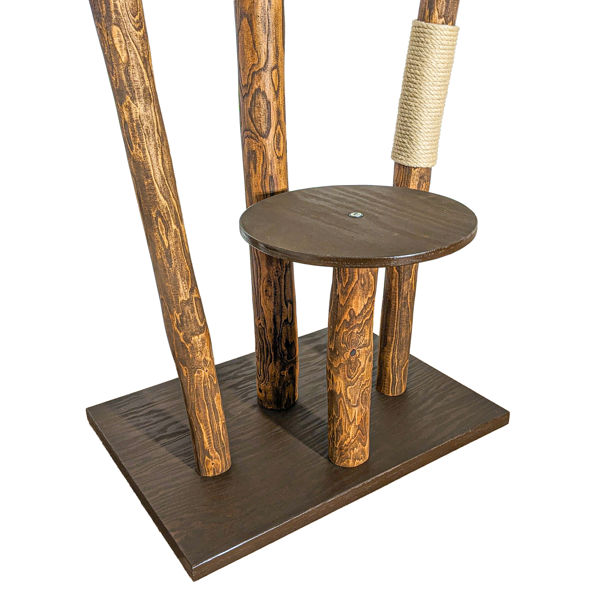 Outdoor Naturkratzbaum CA0039 Kratzbaum Natur Holz Design 175 cm hoch Katzenbaum