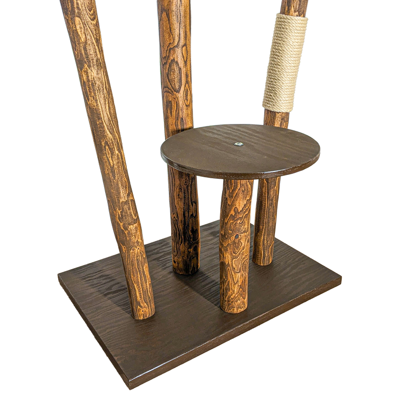 Outdoor Naturkratzbaum CA0039 Kratzbaum Natur Holz Design 175 cm hoch Katzenbaum