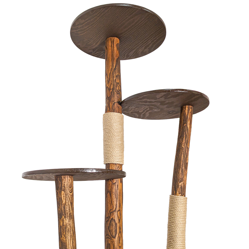 Outdoor Naturkratzbaum CA0039 Kratzbaum Natur Holz Design 175 cm hoch Katzenbaum