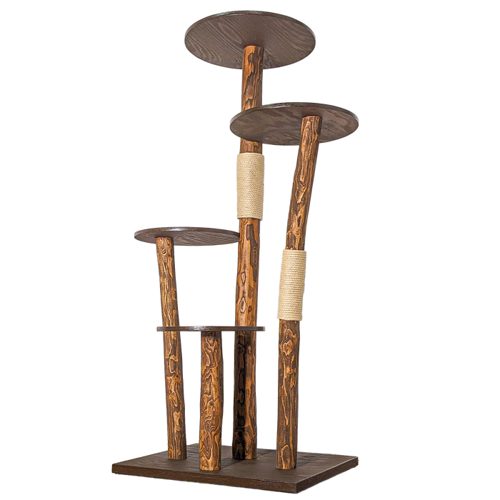 Outdoor Naturkratzbaum CA0039 Kratzbaum Natur Holz Design 175 cm hoch Katzenbaum