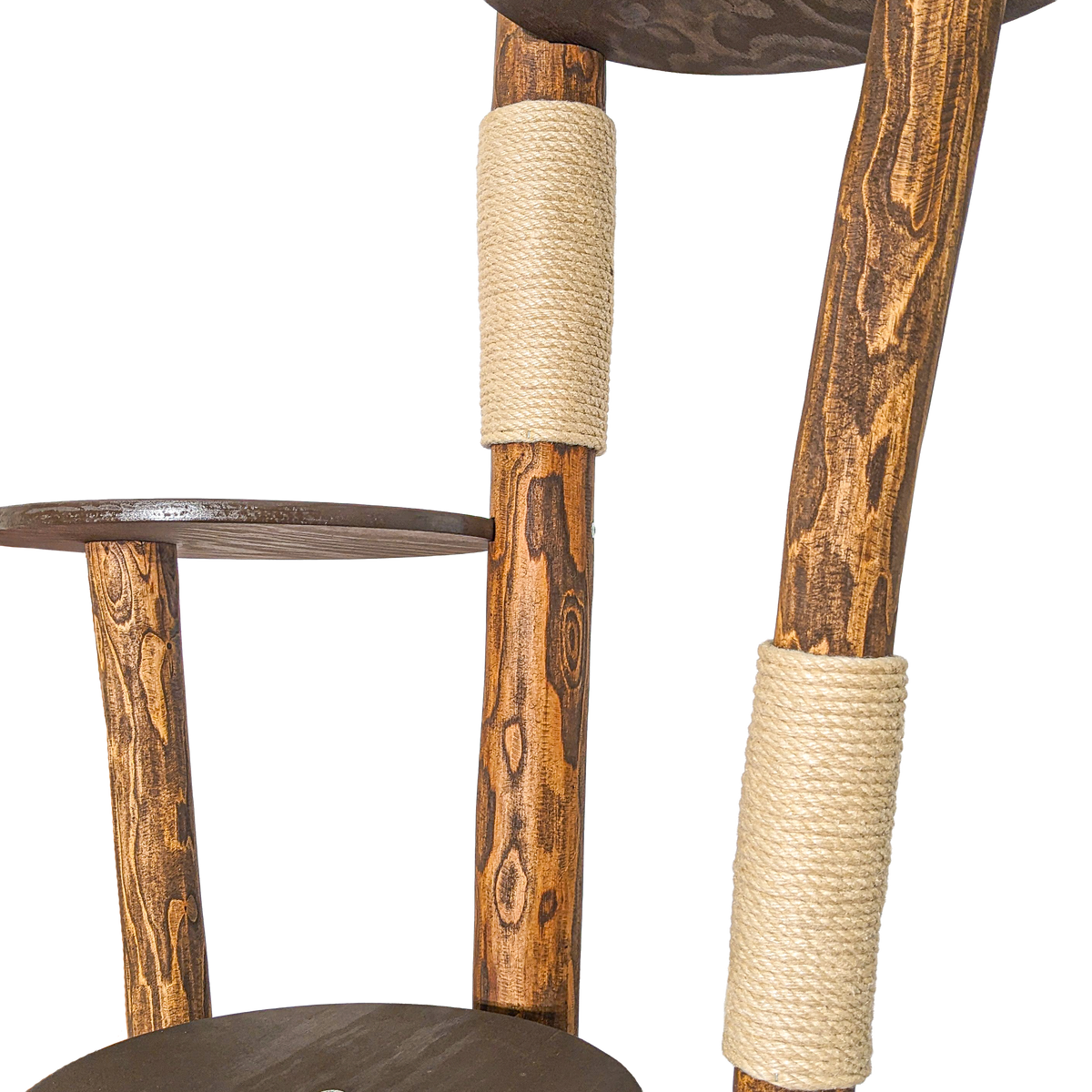 Outdoor Naturkratzbaum CA0039 Kratzbaum Natur Holz Design 175 cm hoch Katzenbaum