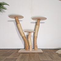 RESERVIERT - Naturkratzbaum KA081 Kratzbaum Natur Holz Design 95 cm hoch Katzenbaum