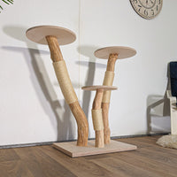 RESERVIERT - Naturkratzbaum KA081 Kratzbaum Natur Holz Design 95 cm hoch Katzenbaum