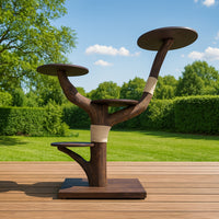 Outdoor Naturkratzbaum 4549 Kratzbaum Natur Holz Design 142 cm hoch Katzenbaum