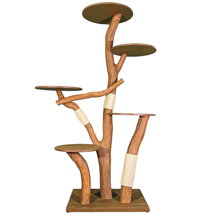 Outdoor Naturkratzbaum 4550 Kratzbaum Natur Holz Design 200 cm hoch Katzenbaum