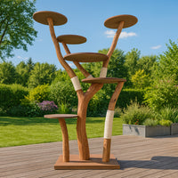 Outdoor Naturkratzbaum 4551 Kratzbaum Natur Holz Design 195 cm hoch Katzenbaum